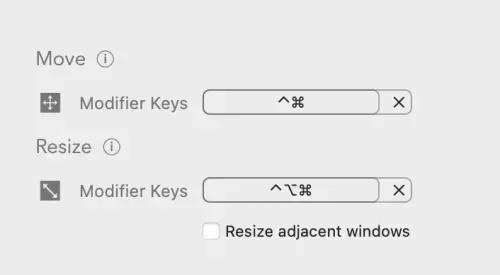 Rectangle Pro config screenshot